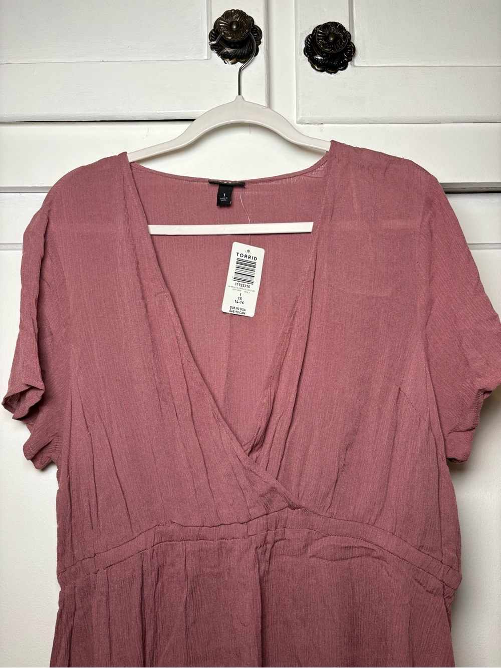 Torrid Short Sleeve V-Neck Long Top Size 14-16 Plus Size - Picture 4 of 7